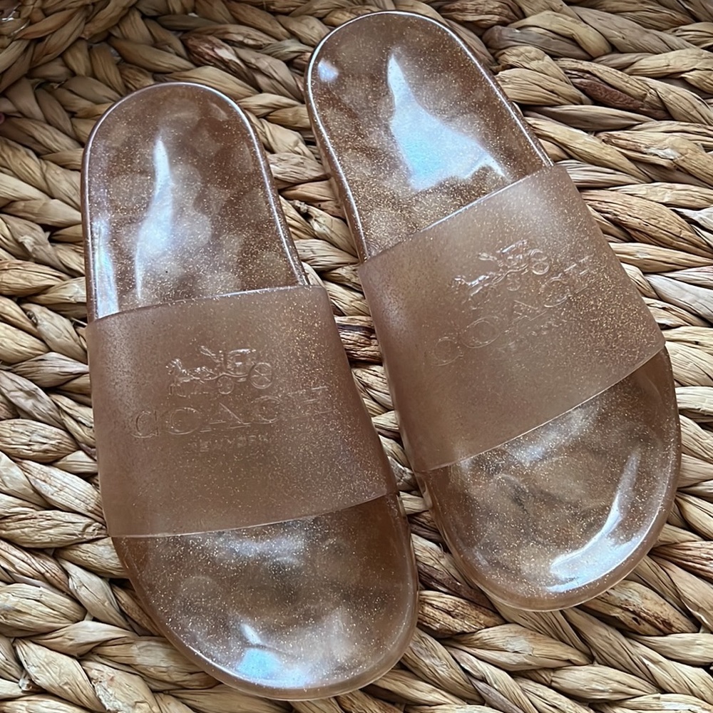 NWOT Coach Jelly Sandals Rubber Slides